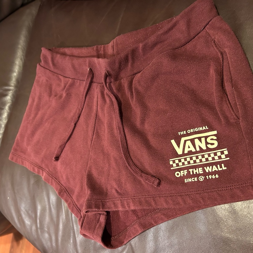 Vans Brown Athletic Shorts with Elastic Waistband